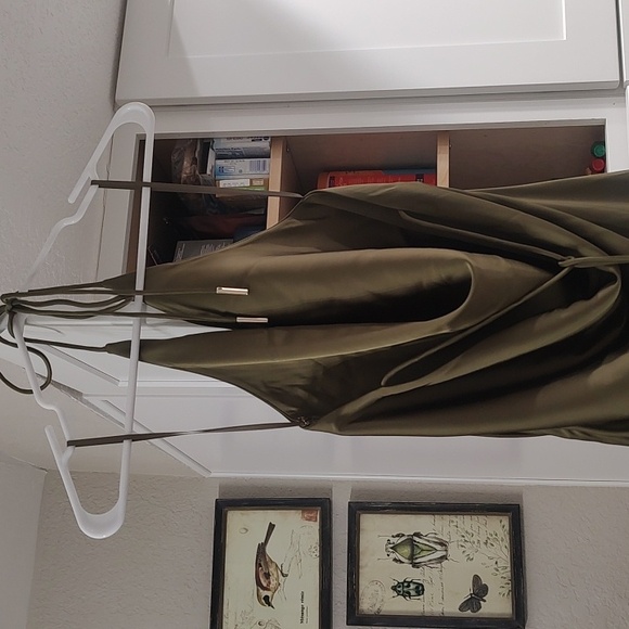 Chic Backless Olive Green Dress - Picture 5 of 7